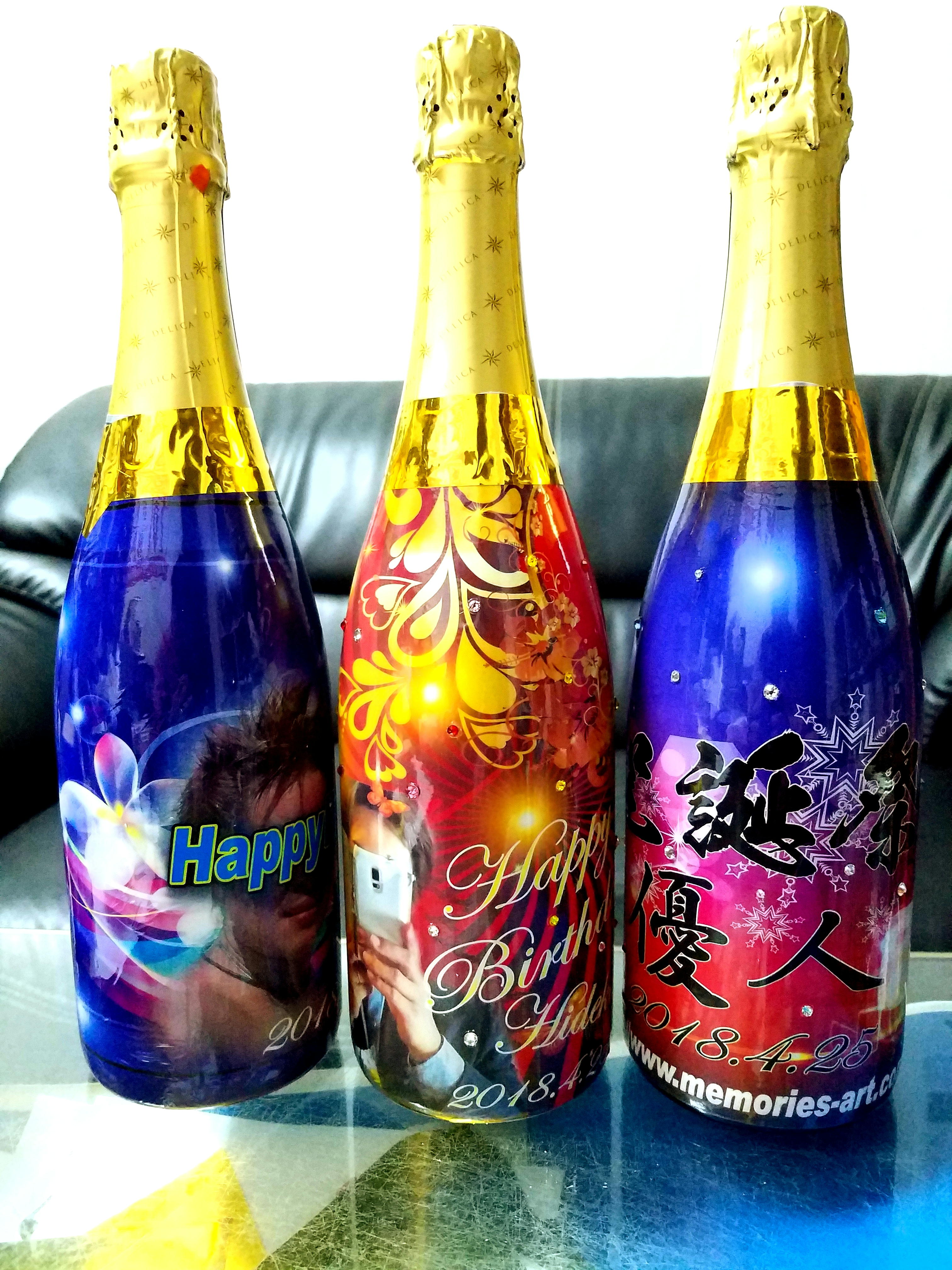 オリシャン　オリジナルシャンパン　フルカラー　ラッピングボトル　ラッピングオリシャン